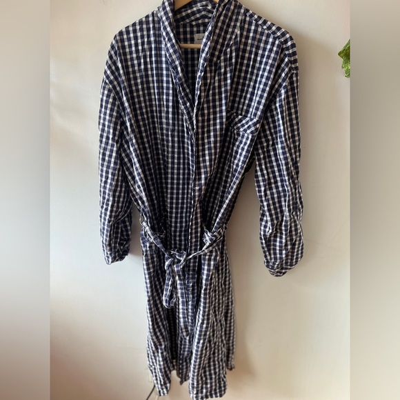 Black Brown 1826 Checkered Robe One Size - Picture 1 of 10